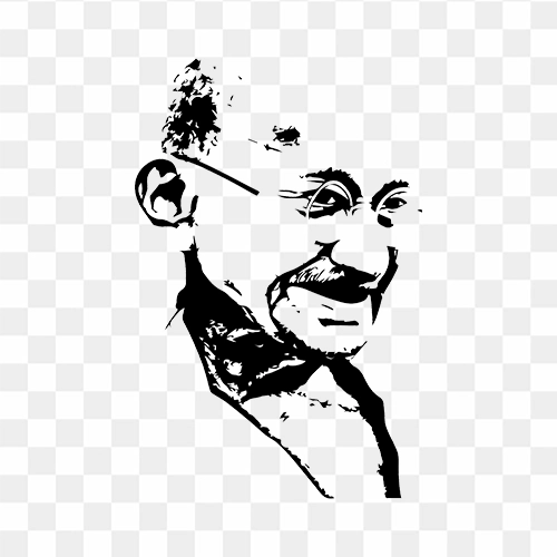 Mahatma Gandhi Ji Illustration Clipart free PNG
